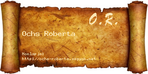 Ochs Roberta névjegykártya